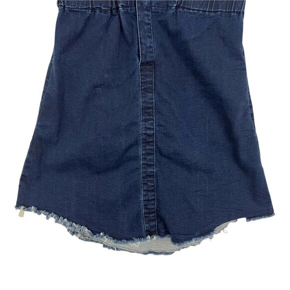 AG Adriano Goldschmied Kids Girls Size L Snap Button Raw Hem Denim Dress - Picture 3 of 5